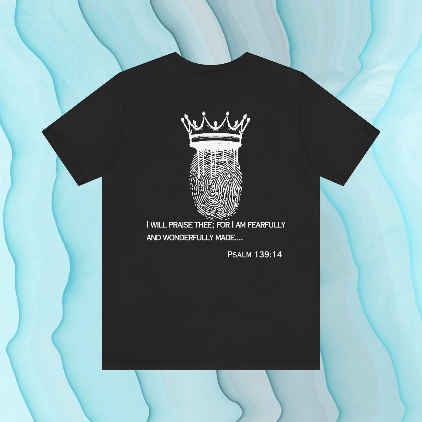 Custom Made By God OVER Counterfeit | Blue Bubble Edition | Unisex T-shirt