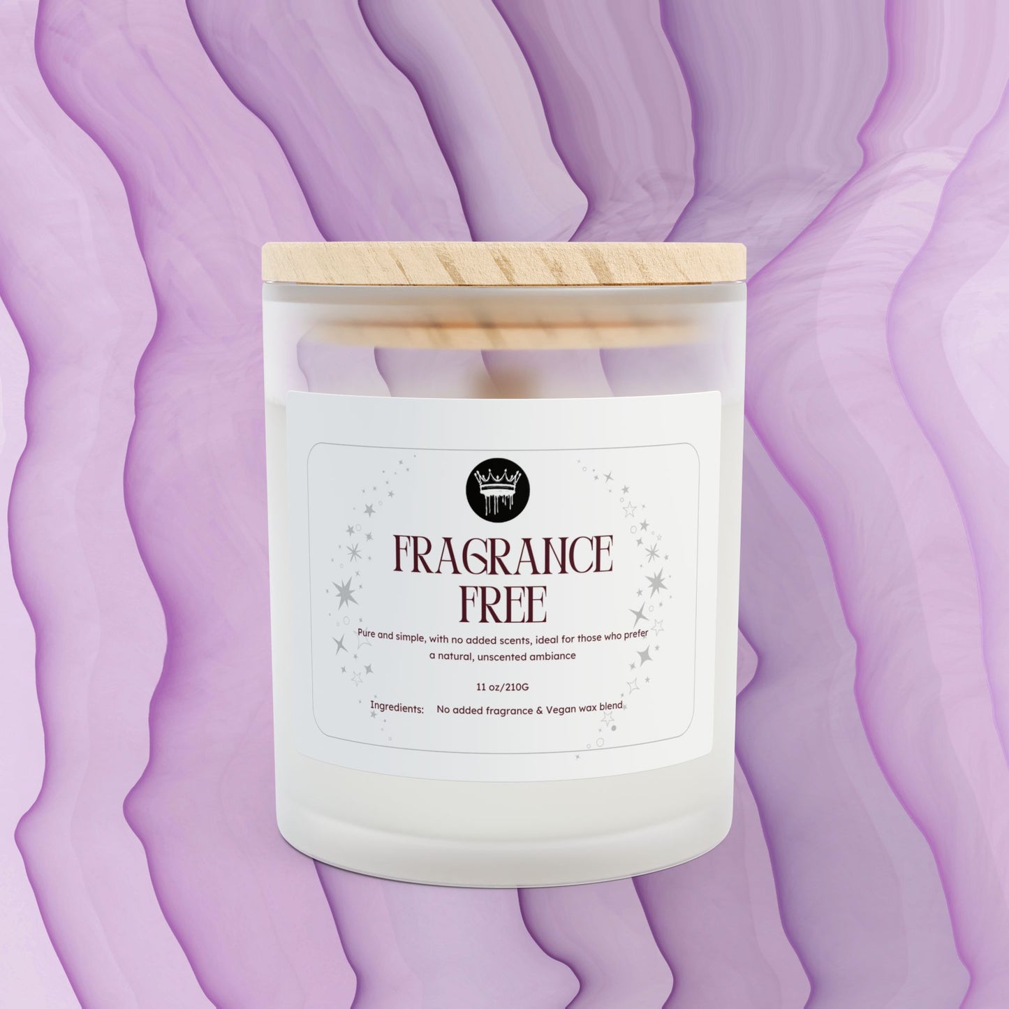 Frosted Glass Candle | Cinnamon Chai | Fragrance-Free, 11oz