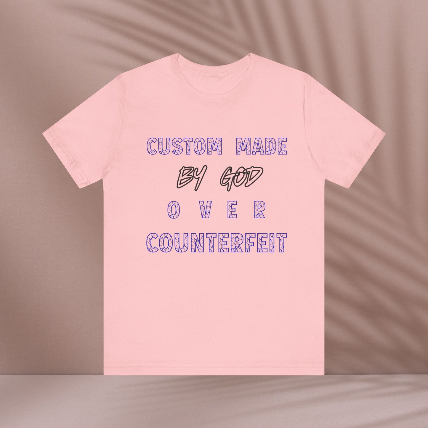 Custom Made By God OVER Counterfeit | Blue Lightning Edition | Unisex T-shirt