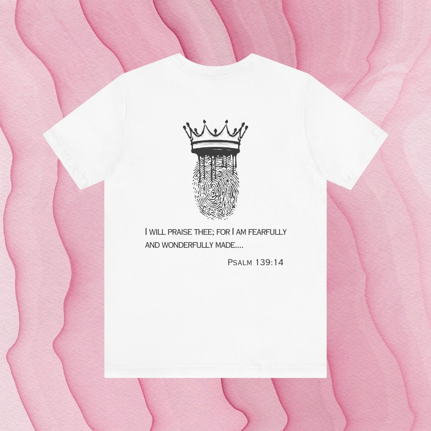 Custom Made By God OVER Counterfeit | Pink Lightning | Unisex Jersey Short Tee