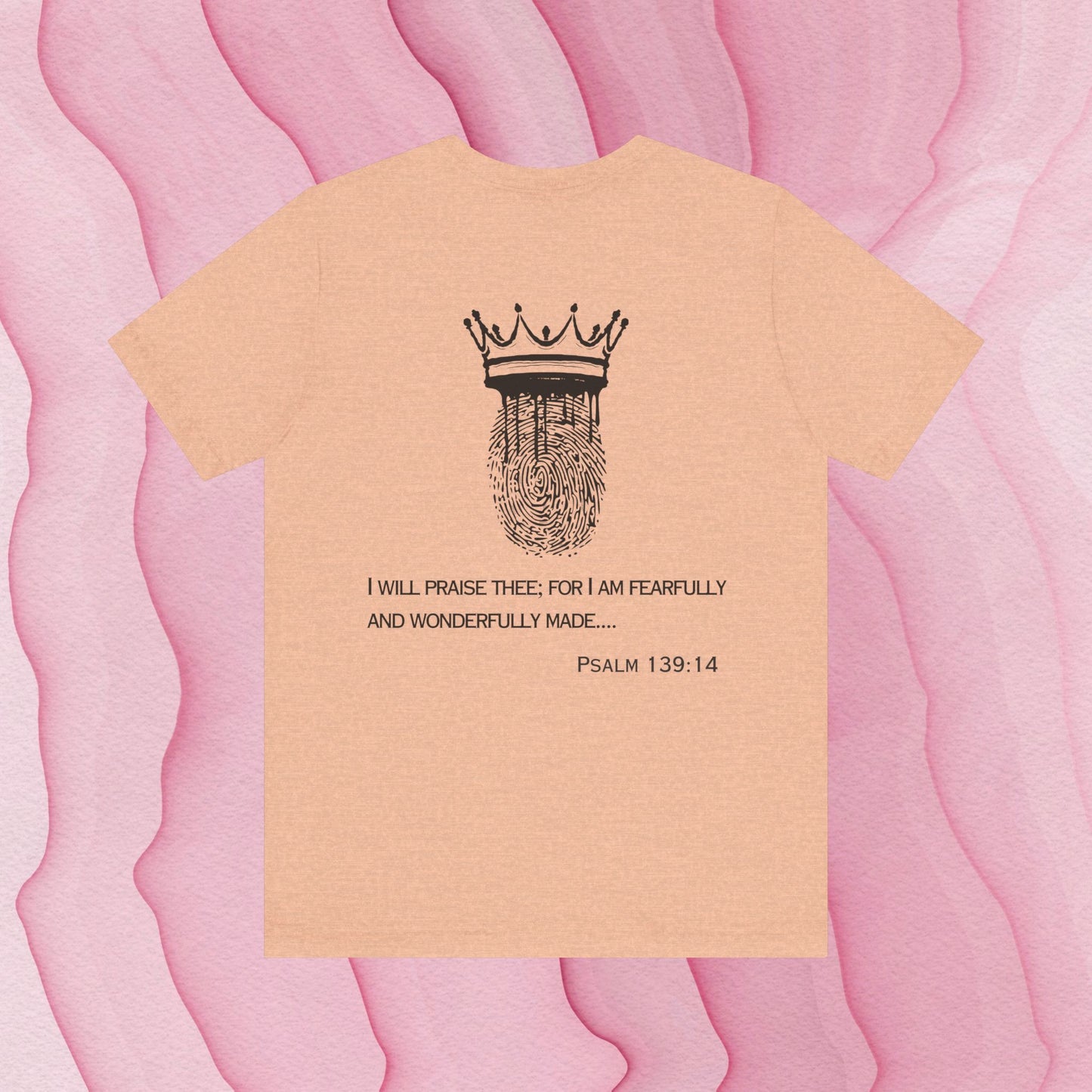 Custom Made By God OVER Counterfeit | Pink Lightning | Unisex Jersey Short Tee