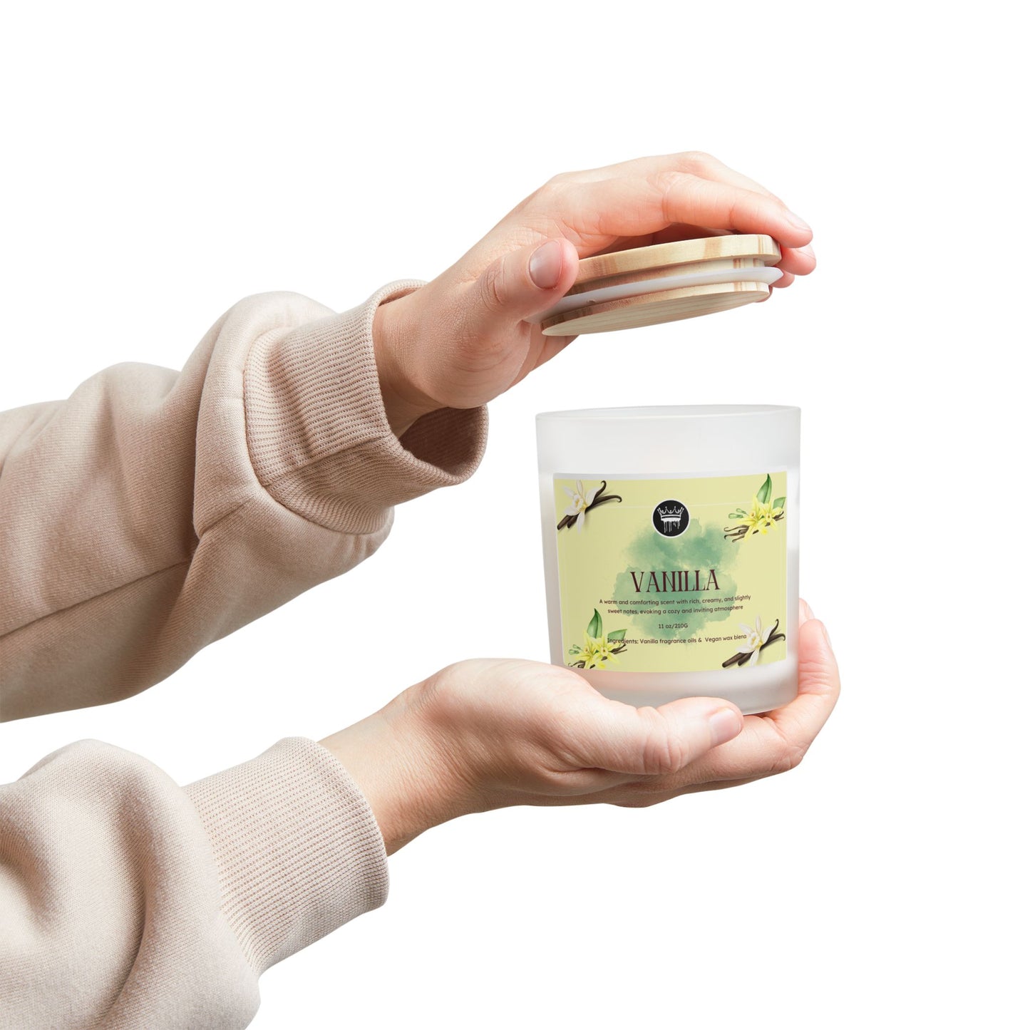 Frosted Glass Candle | Vanilla | Mango Coconut, 11oz