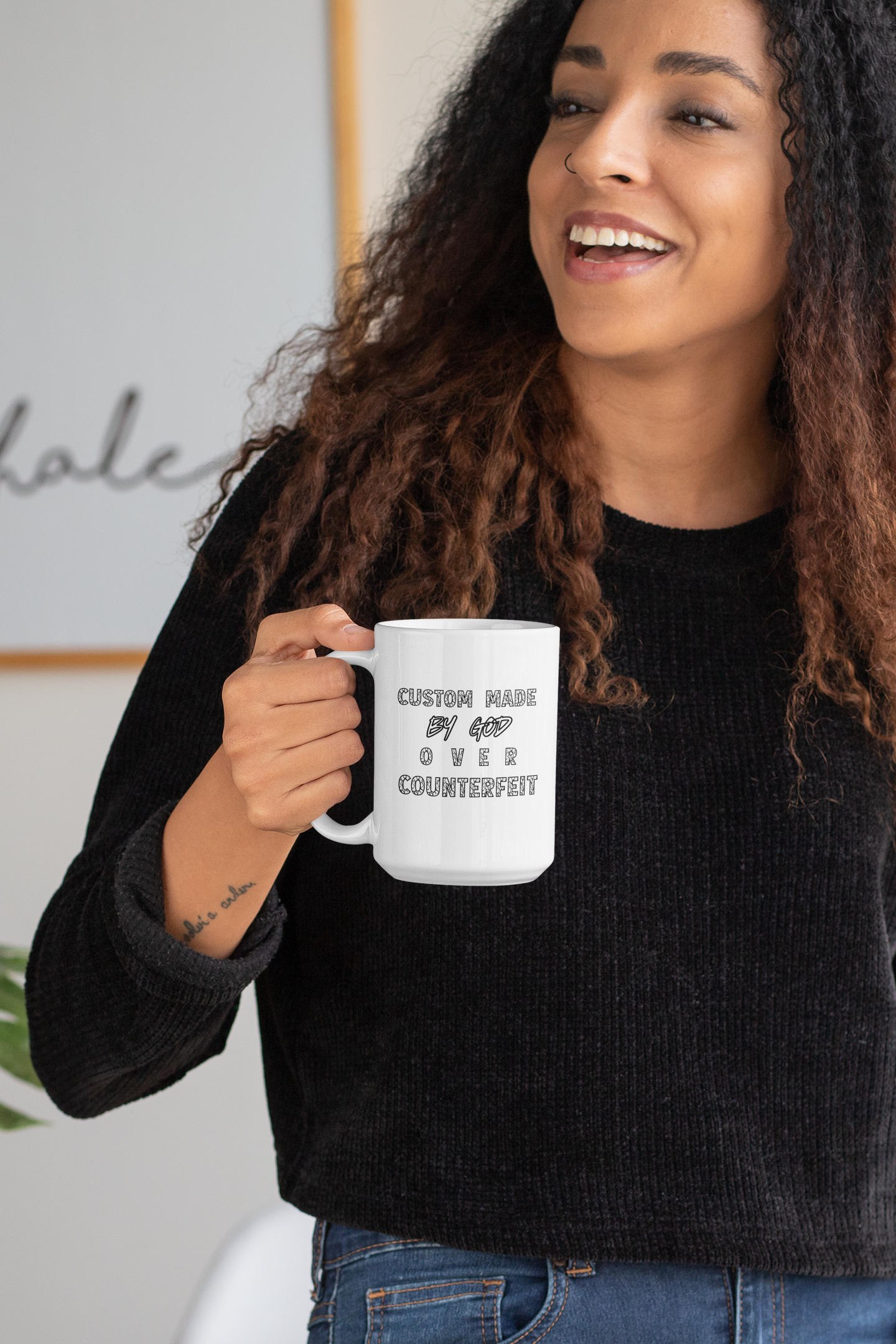 Custom Made by God OVER Counterfeit | Ceramic Mug 15 oz
