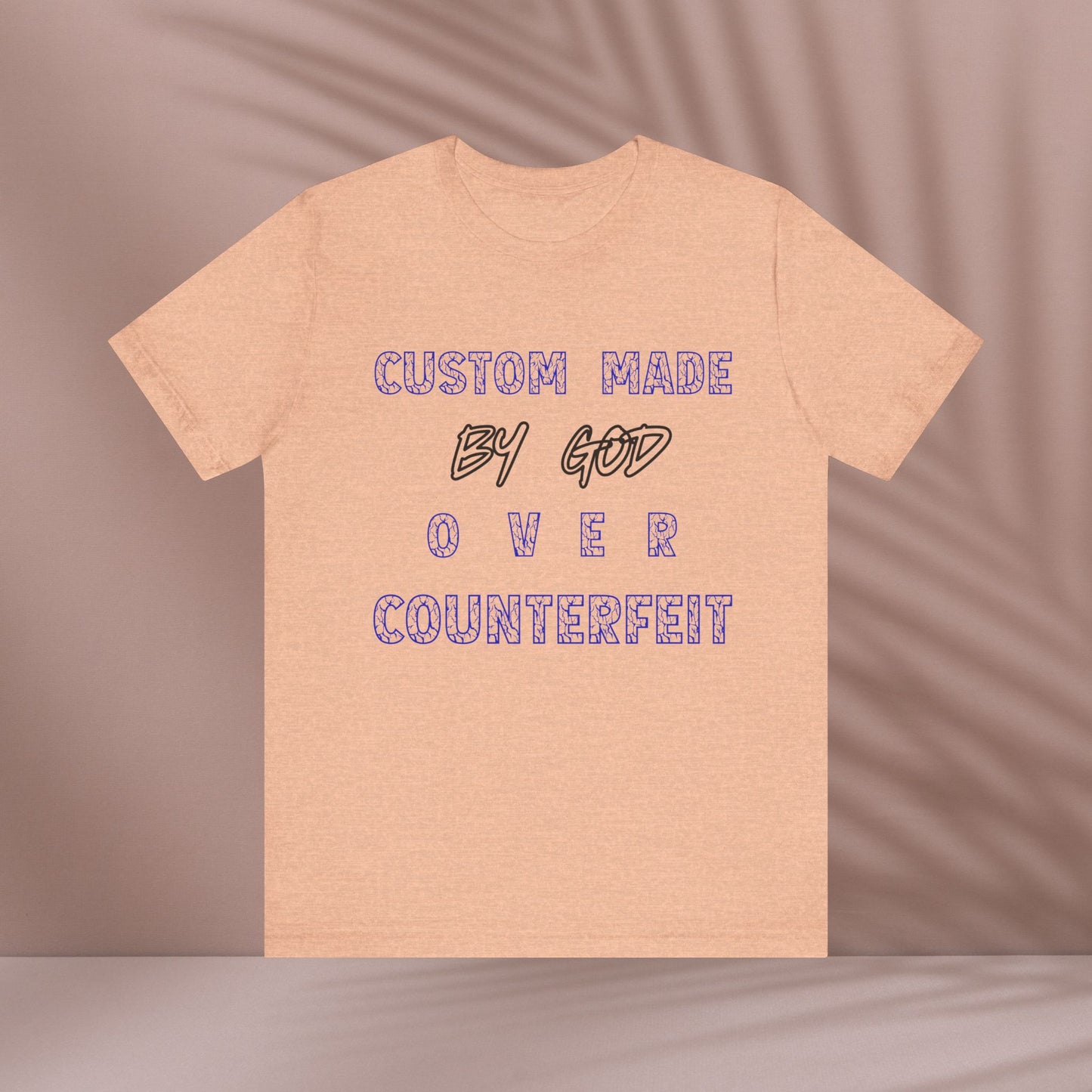 Custom Made By God OVER Counterfeit | Blue Lightning Edition | Unisex T-shirt