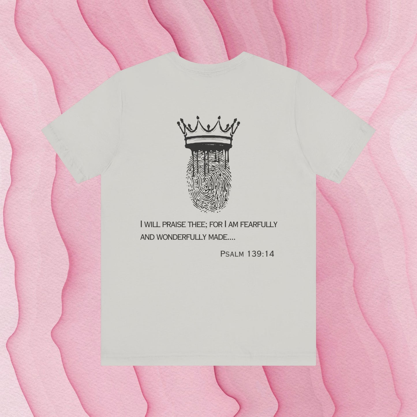 Custom Made By God OVER Counterfeit | Pink Lightning | Unisex Jersey Short Tee