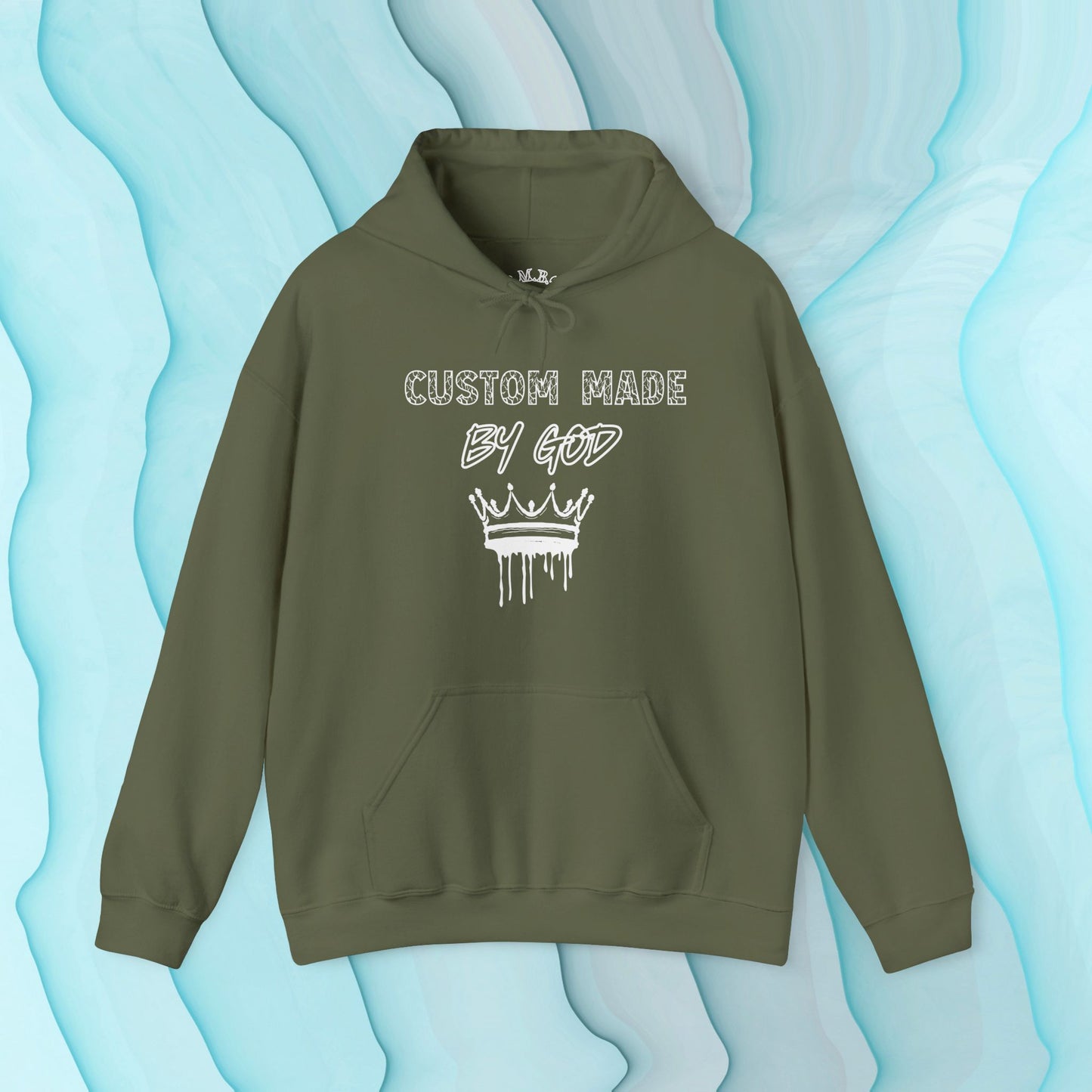 Custom Made by God Crowned Hoodie| White Print Edition