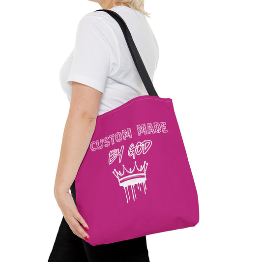 Custom Made by God Tote Bag | 13x13 & 16x16| Pink