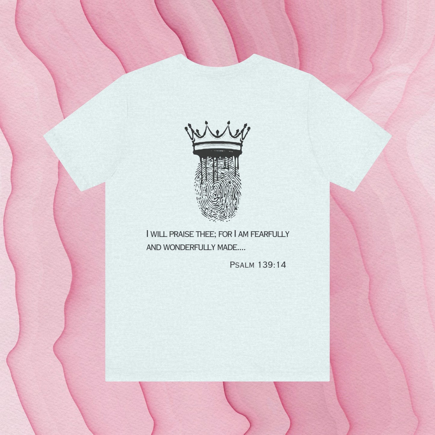 Custom Made By God OVER Counterfeit | Pink Lightning | Unisex Jersey Short Tee