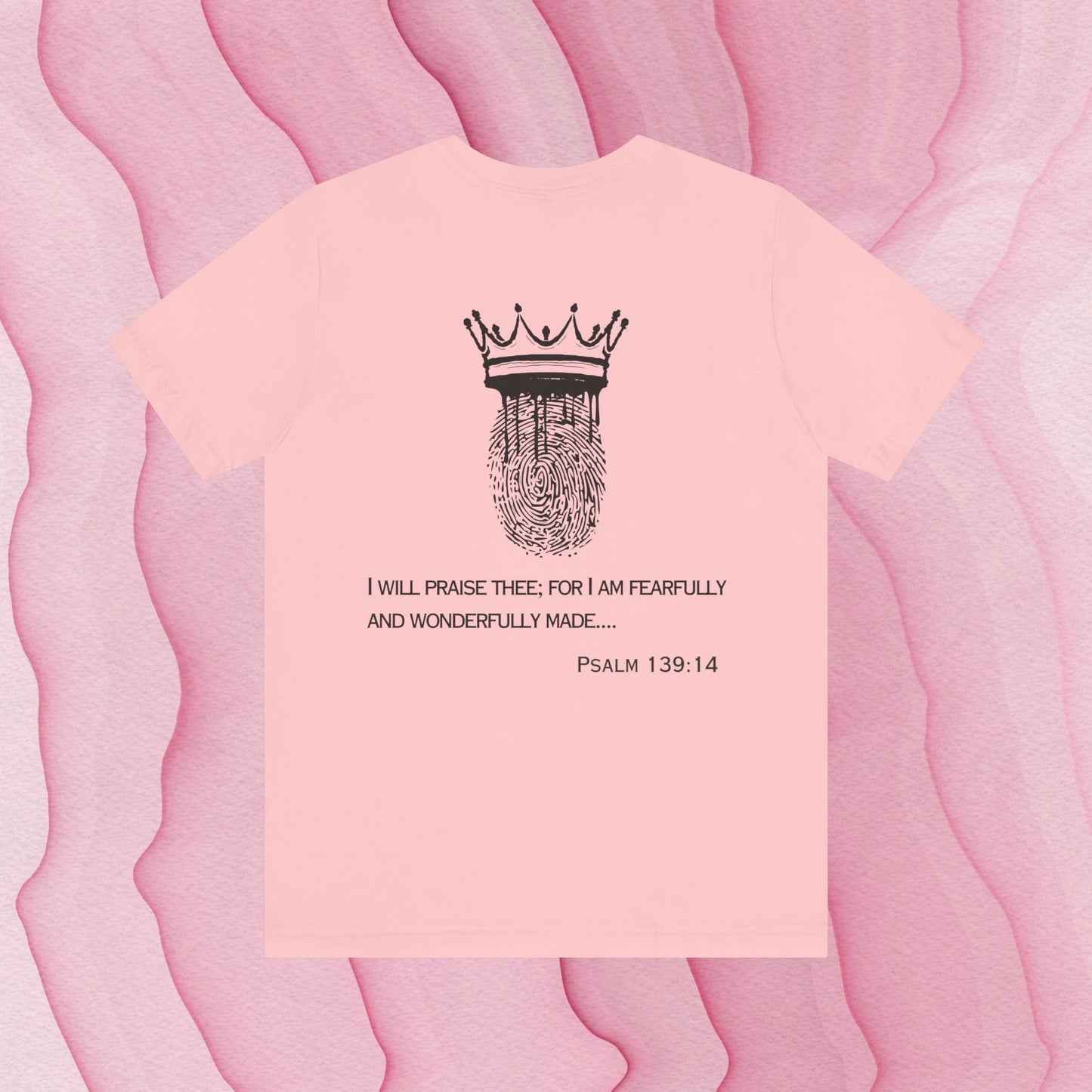 Custom Made By God OVER Counterfeit | Pink Lightning | Unisex Jersey Short Tee