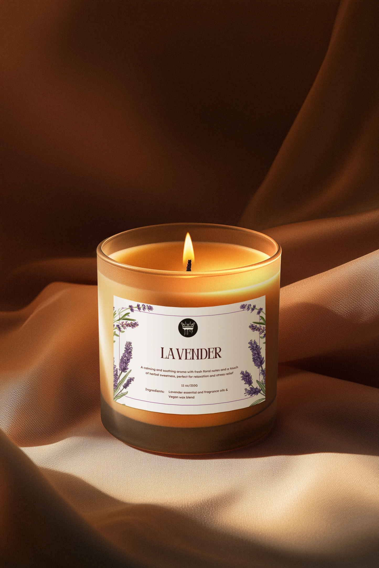 Frosted Glass Candle | Lavender | Blackberry Vanilla, 11oz