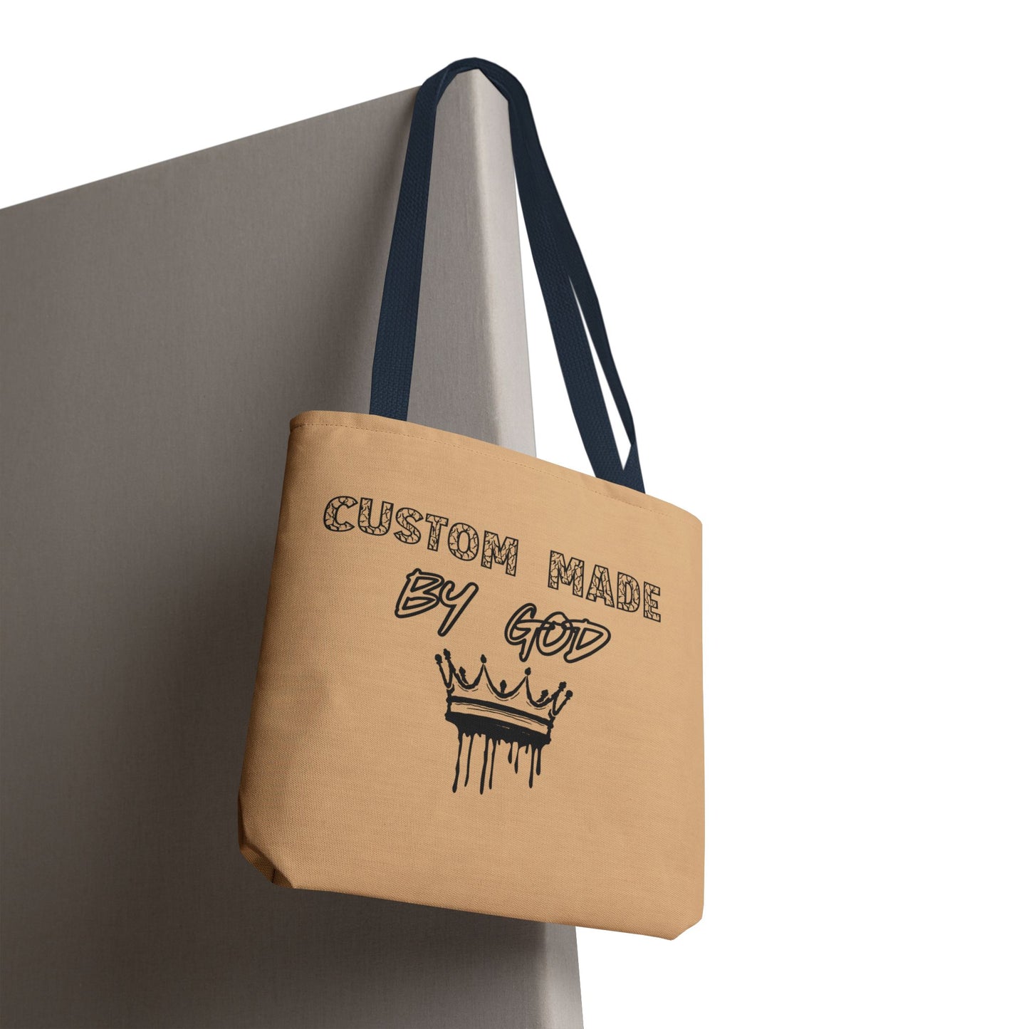 Custom Made by God Tote Bag | 13x13 & 16x16| Tan