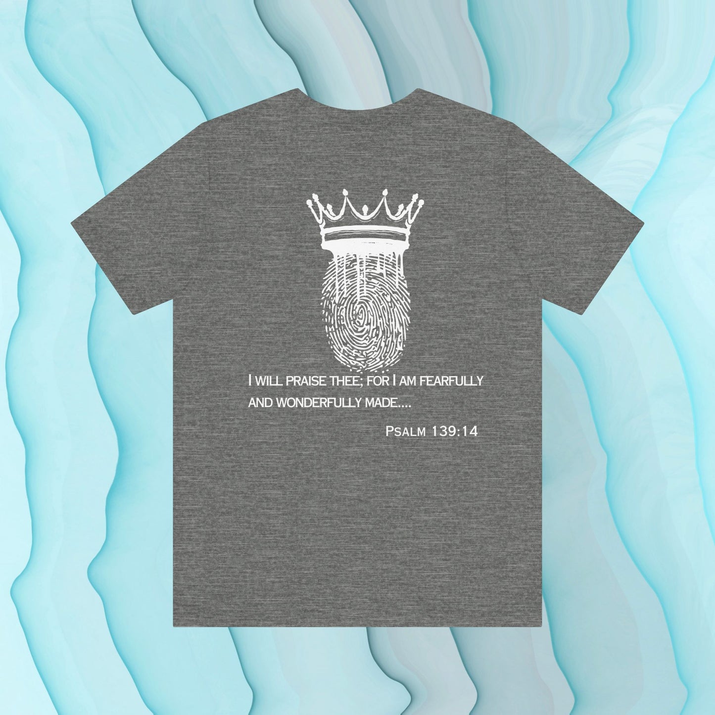 Custom Made By God OVER Counterfeit | Blue Bubble Edition | Unisex T-shirt