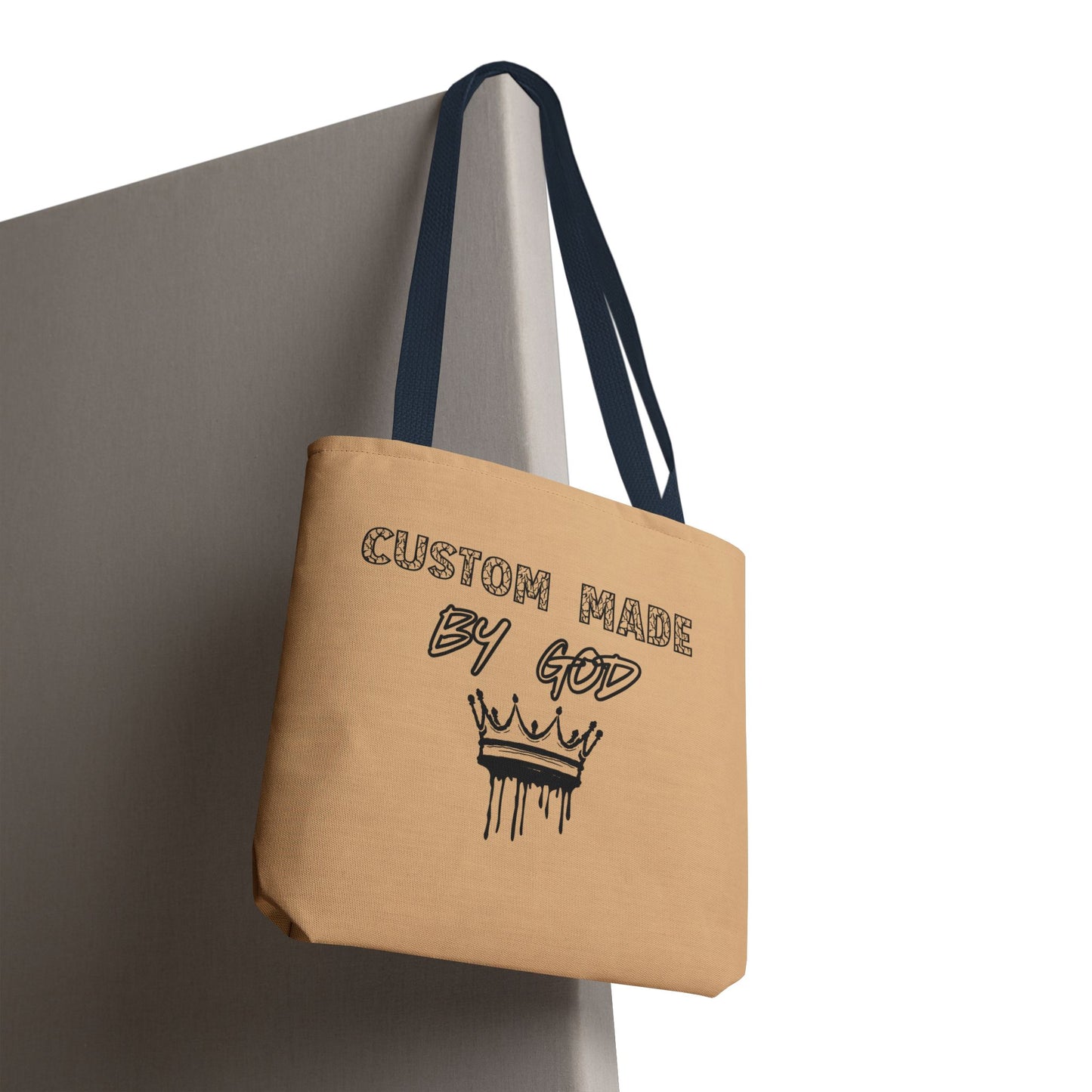 Custom Made by God Tote Bag | 13x13 & 16x16| Tan