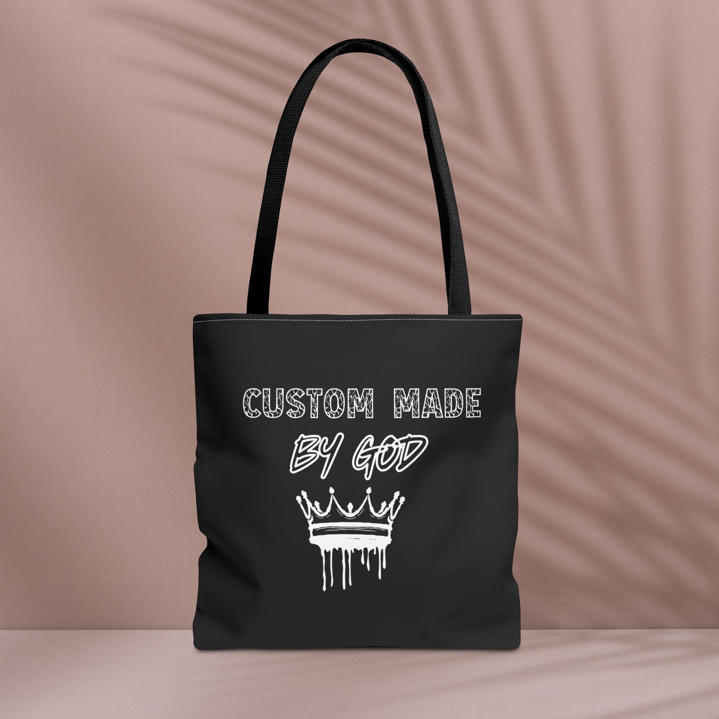 Custom Made by God Tote Bag | 13x13 & 16x16| Black