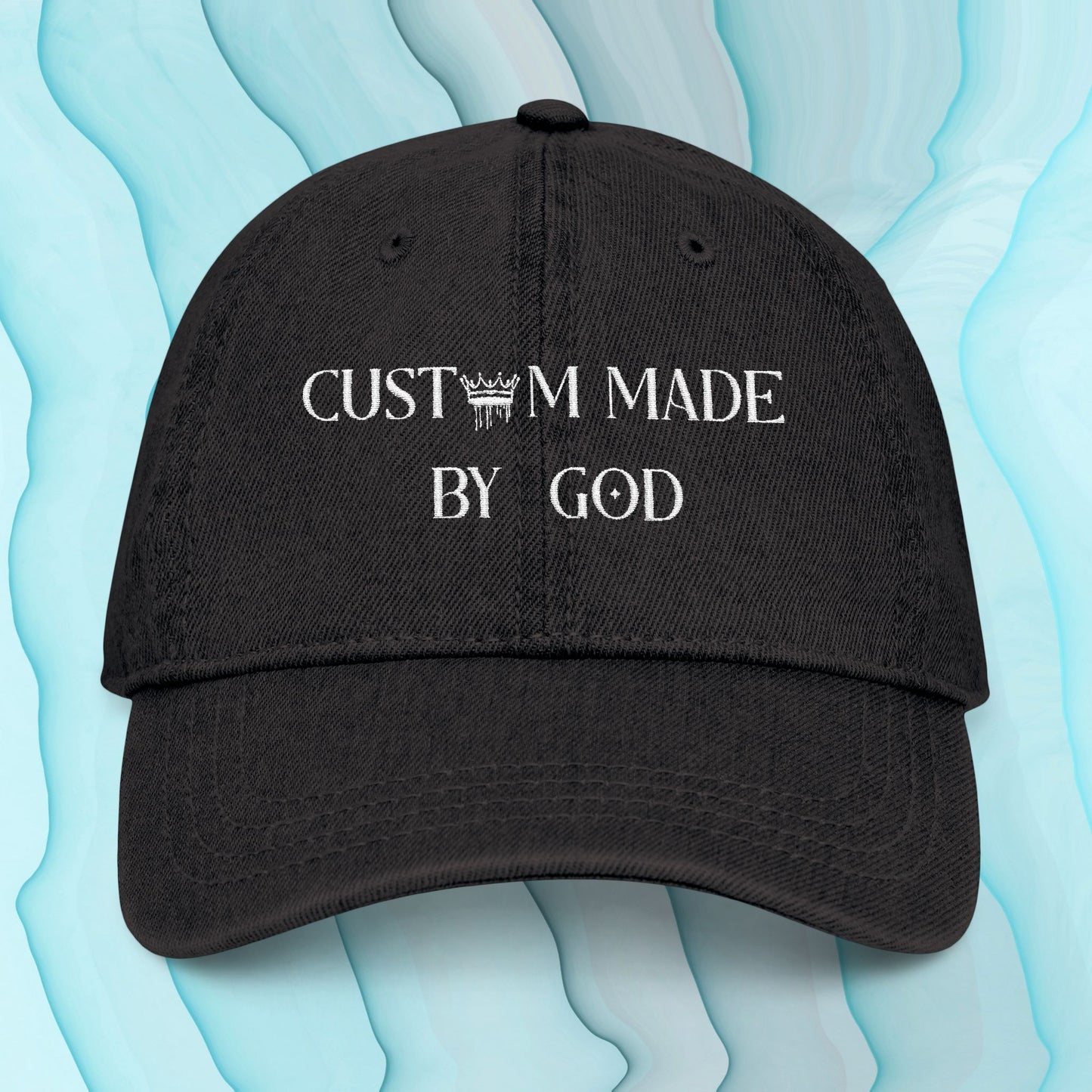 Custom Made By God Denim Hat | Black Color| Blue Color
