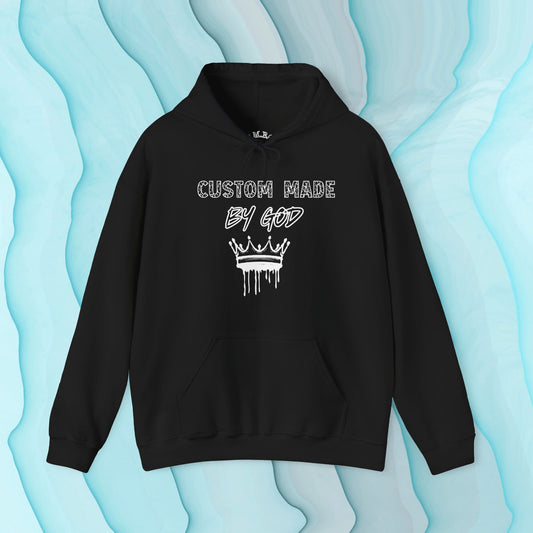 Custom Made by God Crowned Hoodie| White Print Edition