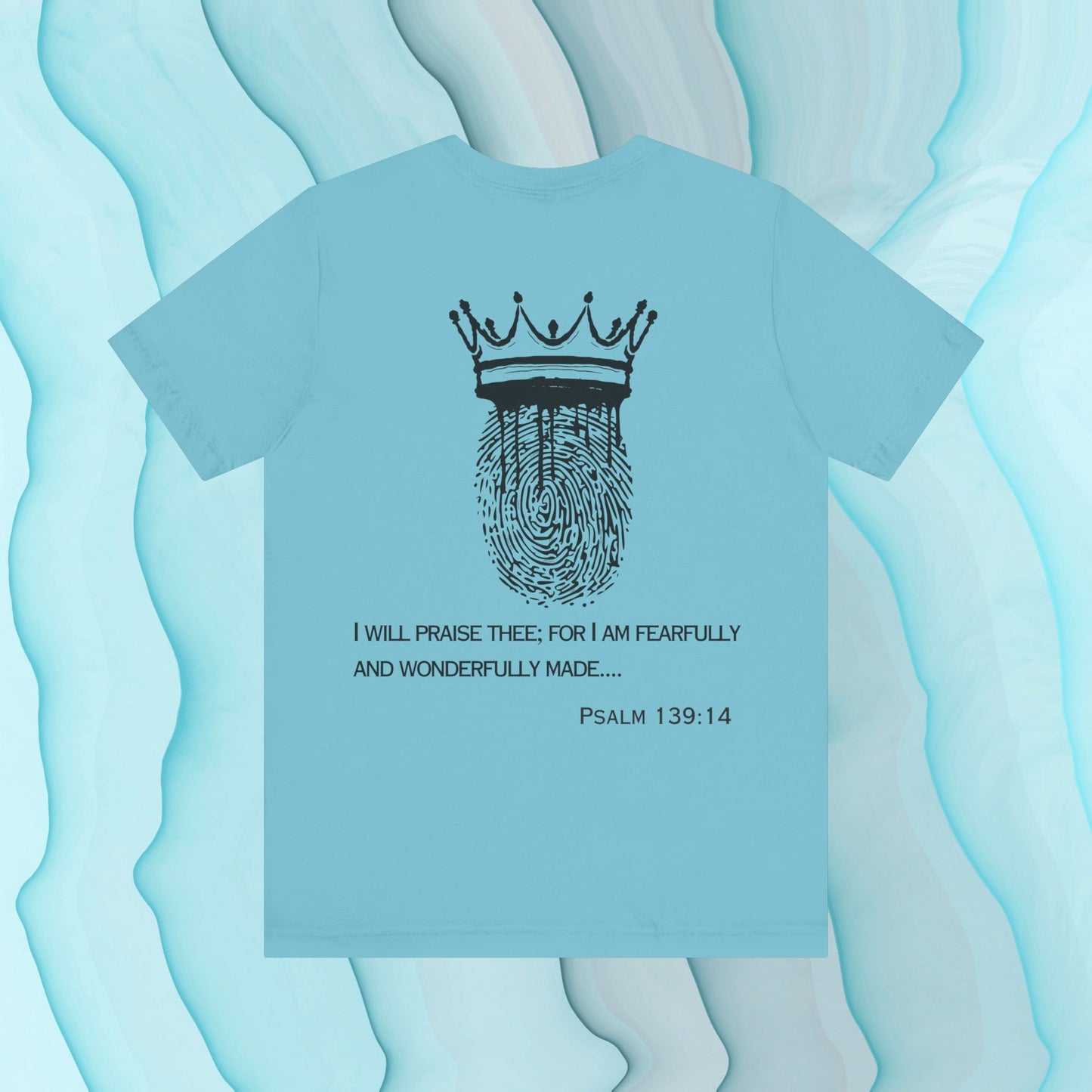 Custom Made By God OVER Counterfeit | Blue Bubble Edition | Unisex T-shirt