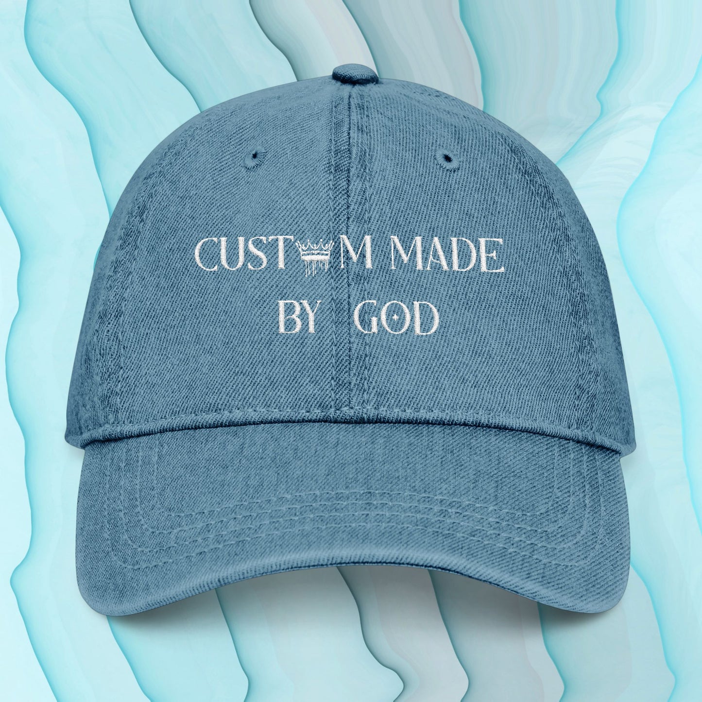 Custom Made By God Denim Hat | Black Color| Blue Color