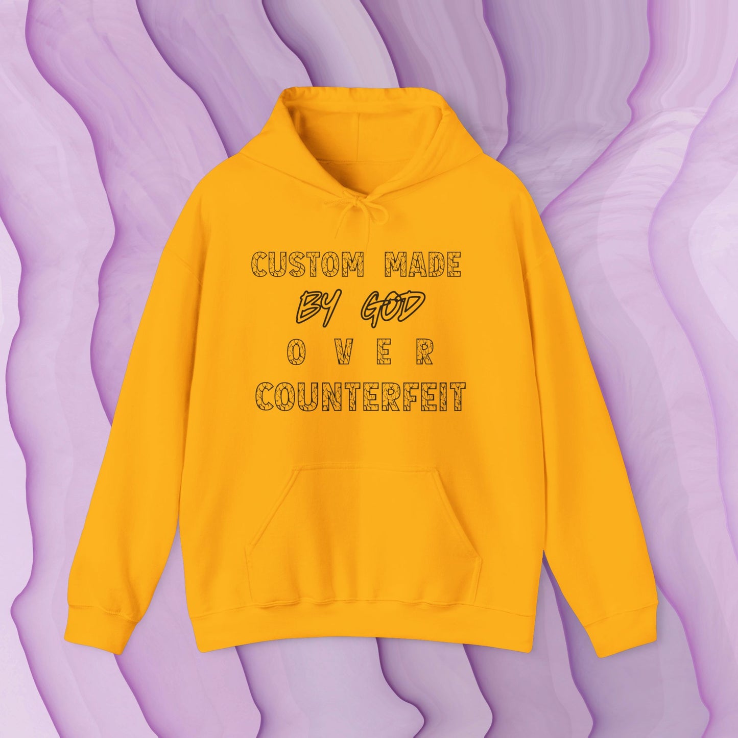 Custom Made by God OVER Counterfeit | Black Lightning Edition | Unisex Hoodie Sweatshirt