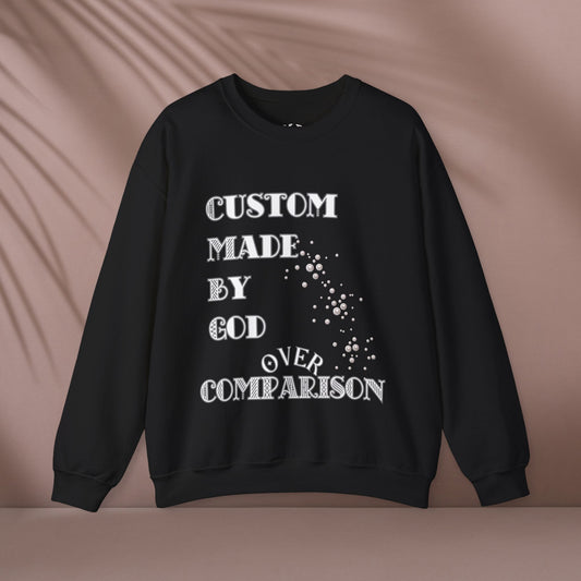 Custom Made By God OVER Comparison | Pearl Edition | Unisex Crewneck Sweatshirt