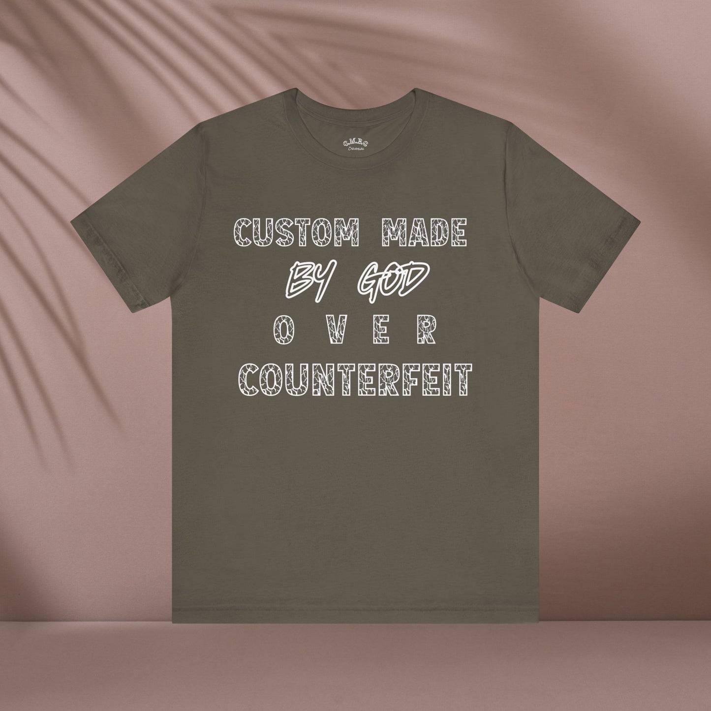 Custom Made By God OVER Counterfeit| White Lightning Edition| Unisex T-shirt