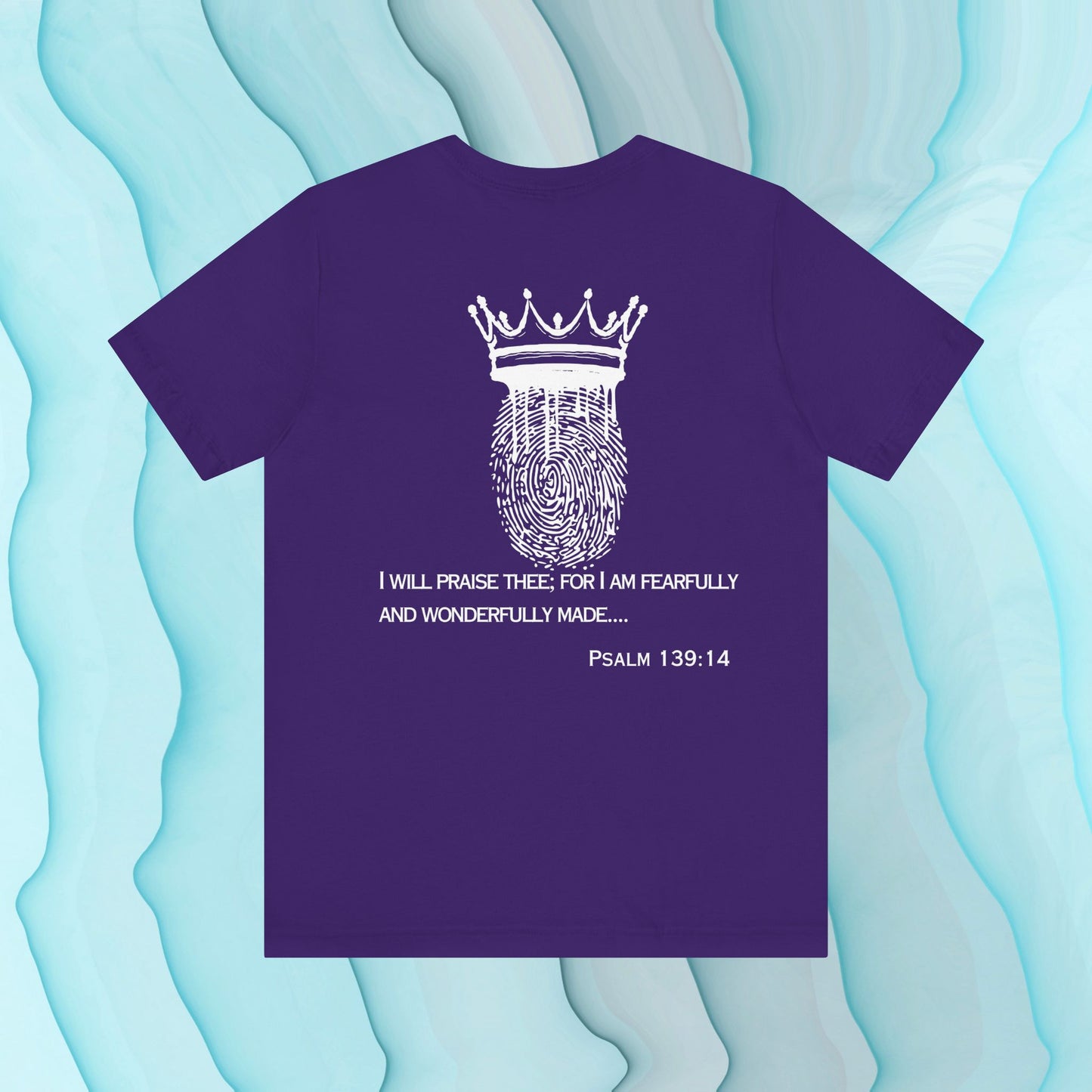 Custom Made By God OVER Counterfeit | Blue Bubble Edition | Unisex T-shirt