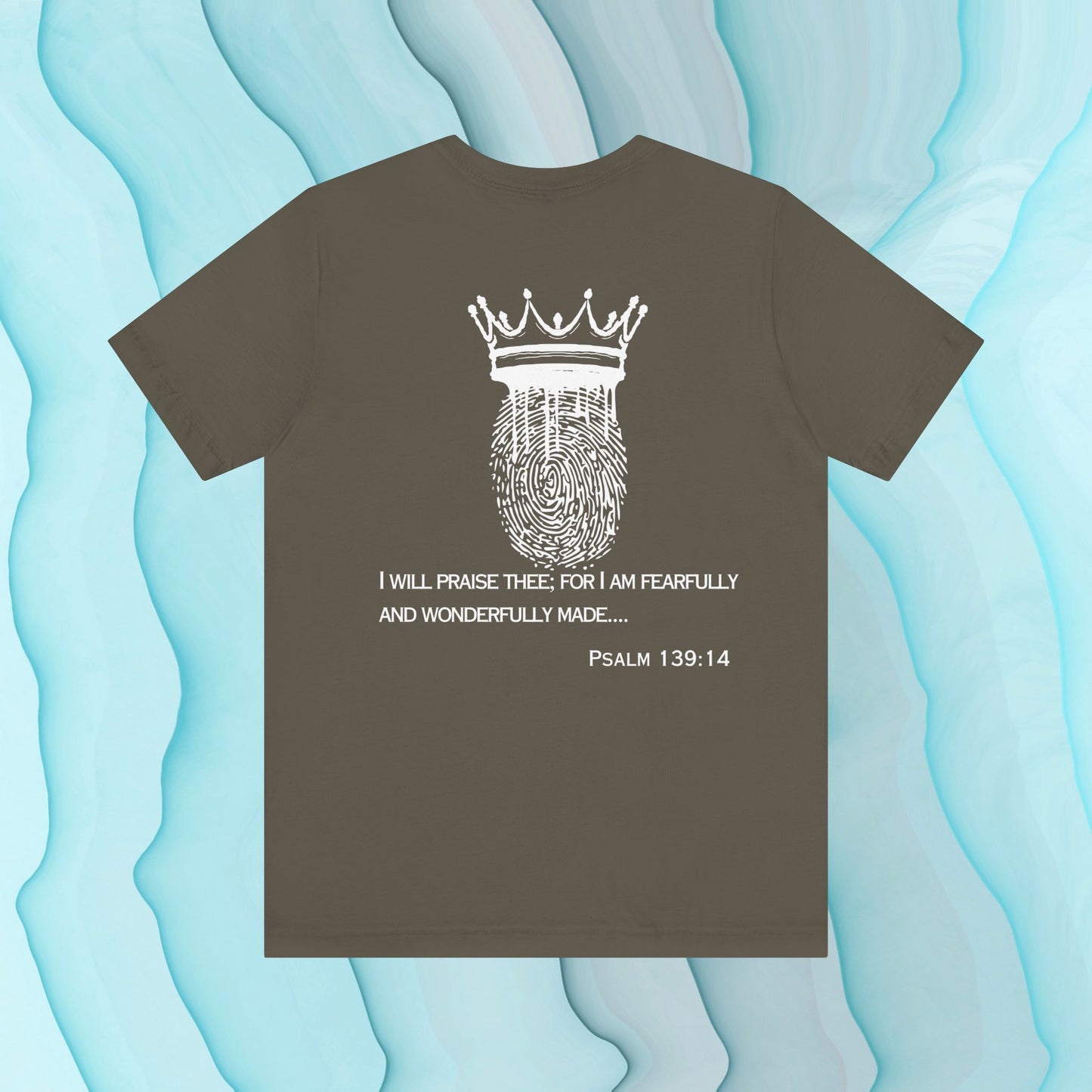 Custom Made By God OVER Counterfeit | Blue Bubble Edition | Unisex T-shirt