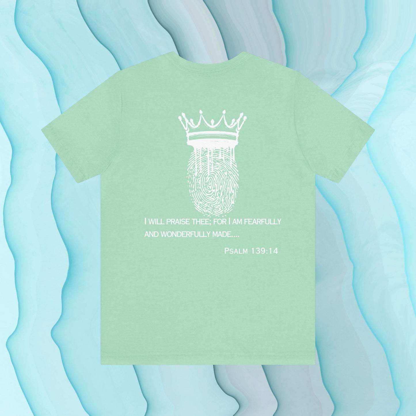 Custom Made By God OVER Counterfeit | Blue Bubble Edition | Unisex T-shirt