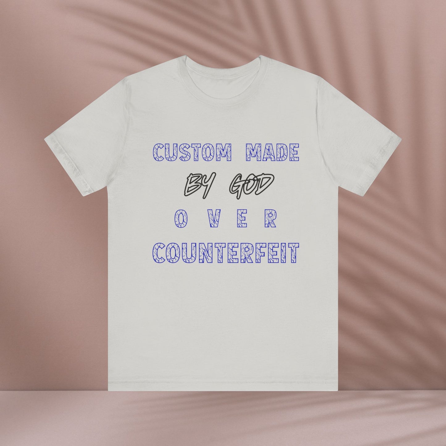 Custom Made By God OVER Counterfeit | Blue Lightning Edition  | Unisex T-shirt