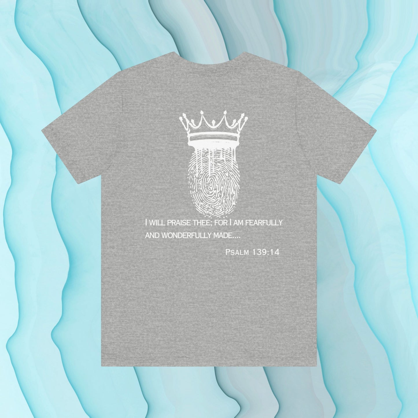 Custom Made By God OVER Counterfeit | Blue Bubble Edition | Unisex T-shirt