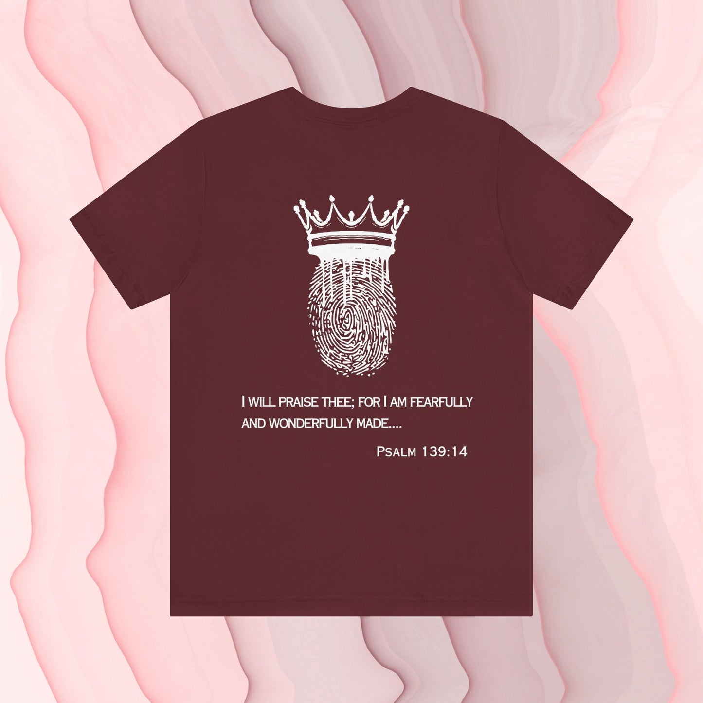 Custom Made By God OVER Brokenness | White Print Unisex T-shirt| Front & Back