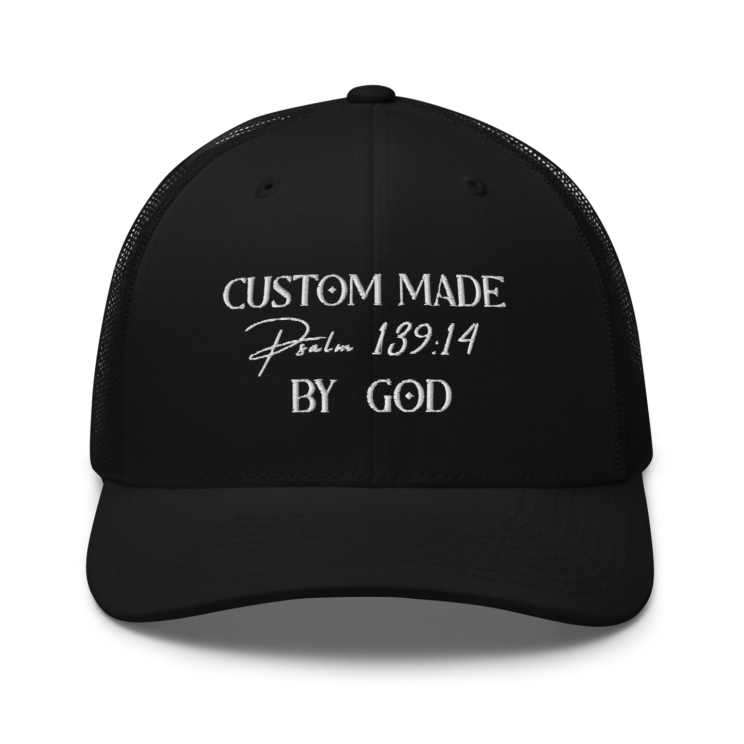 Custom Made by God |Trucker Cap w/ Mesh Back