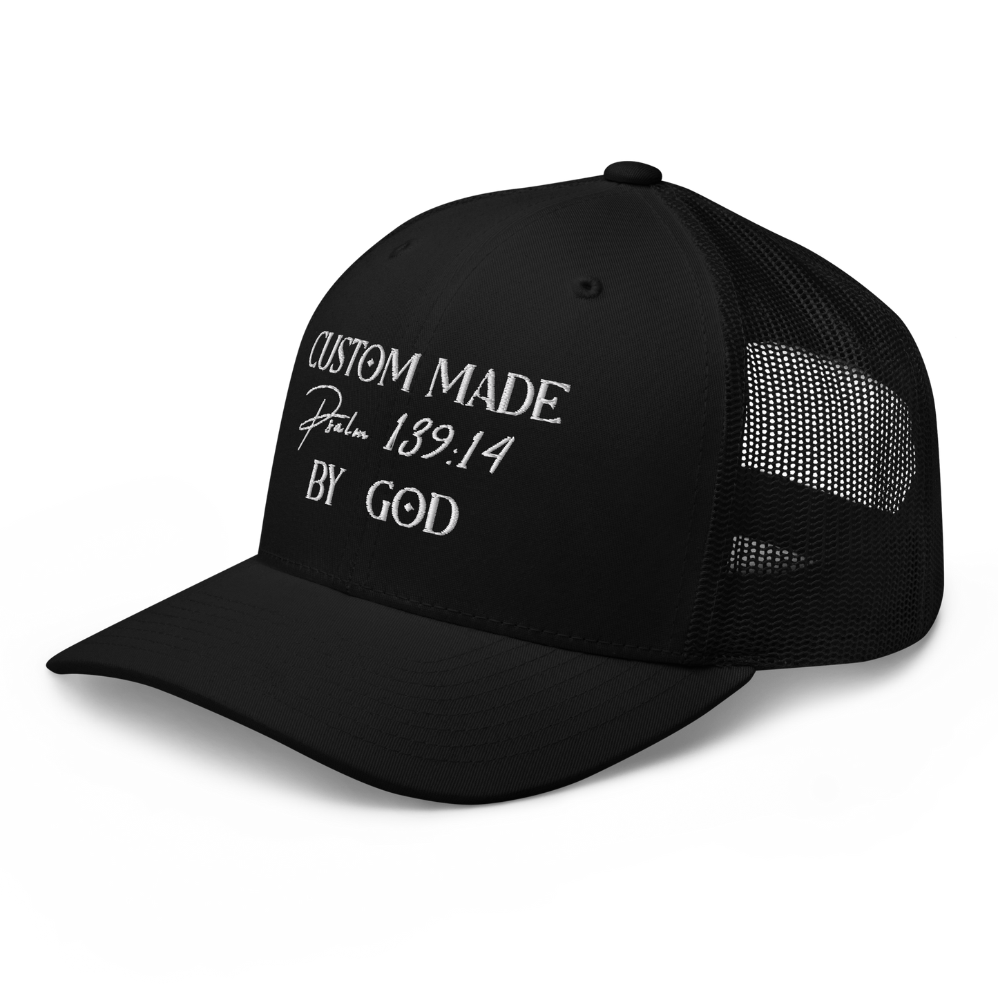 Custom Made by God |Trucker Cap w/ Mesh Back